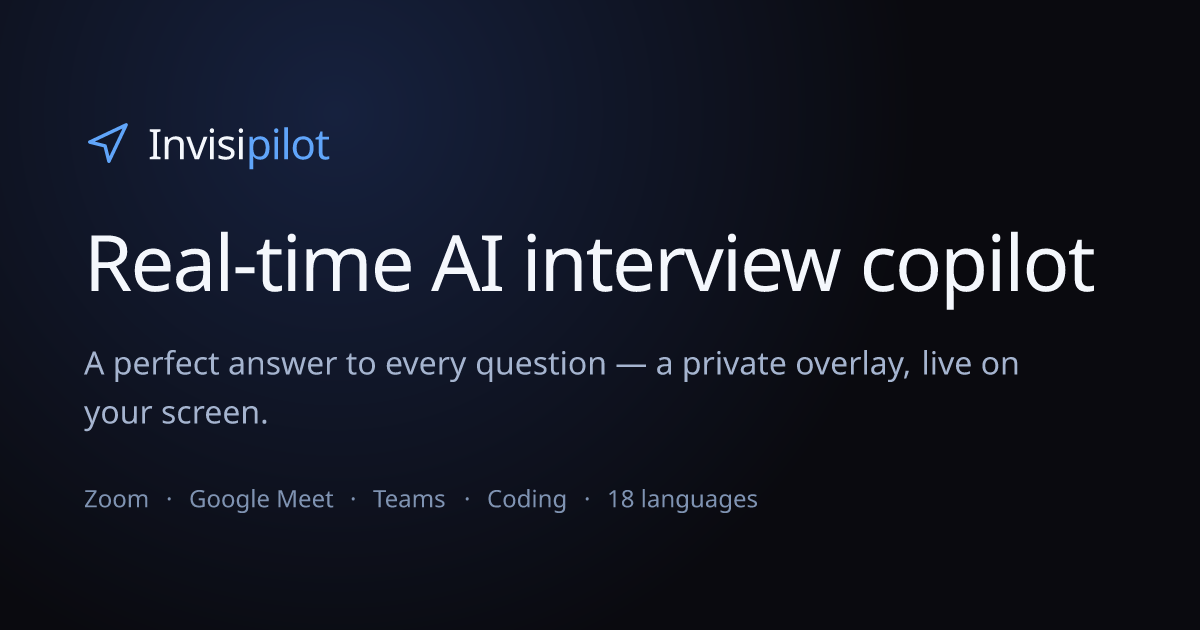 Interview Questions and Answers — Free Guides · Invisipilot